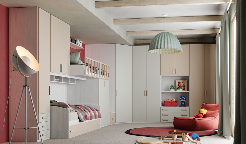 Camerette con letto a soppalco